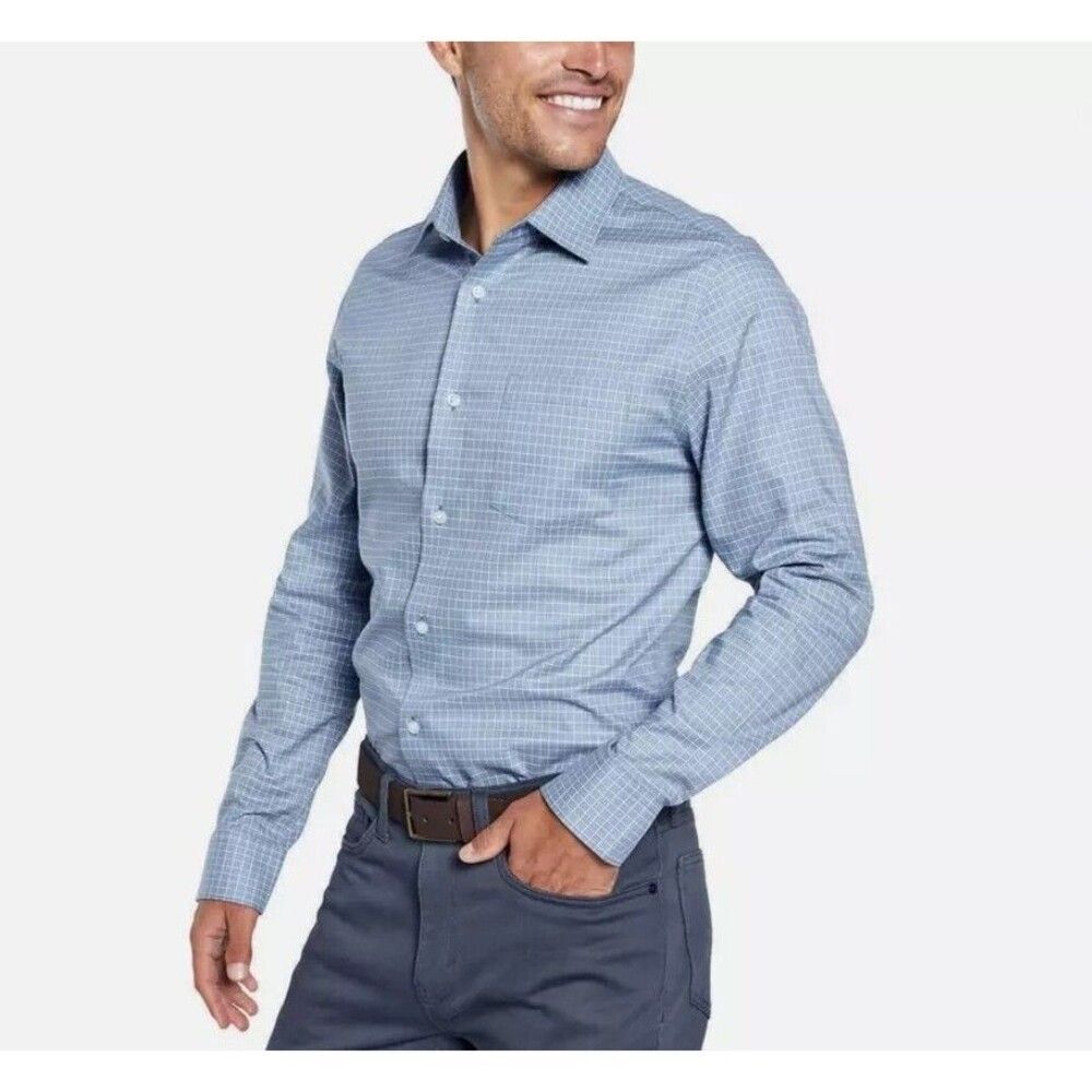 Banana Republic Mens XXL Slim Fit Non-Iron Dress Shirt Wrinkle Free 19.5x37.5" - Picture 2 of 7